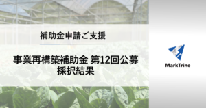 事業再構築補助金第12回公募採択結果